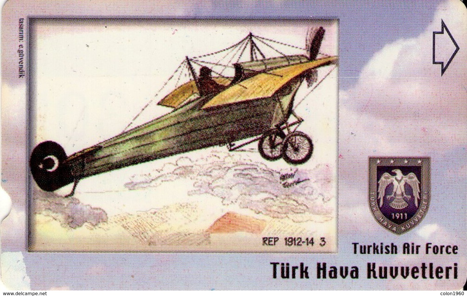 TURQUIA. AVION.(ALCATEL MAGNETICA) TURKISH AIR FORCE,REP 1912-14, TRK-AIR-0010 (140) - Aviones