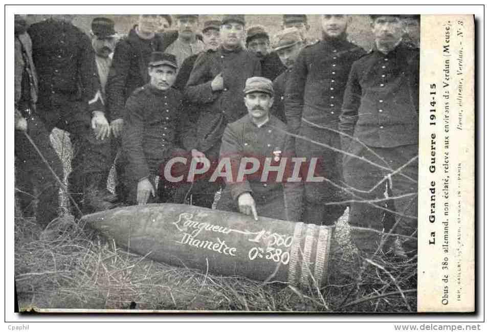 CPA Obus De 380 Allemand Environs De Verdun Militaria - Matériel