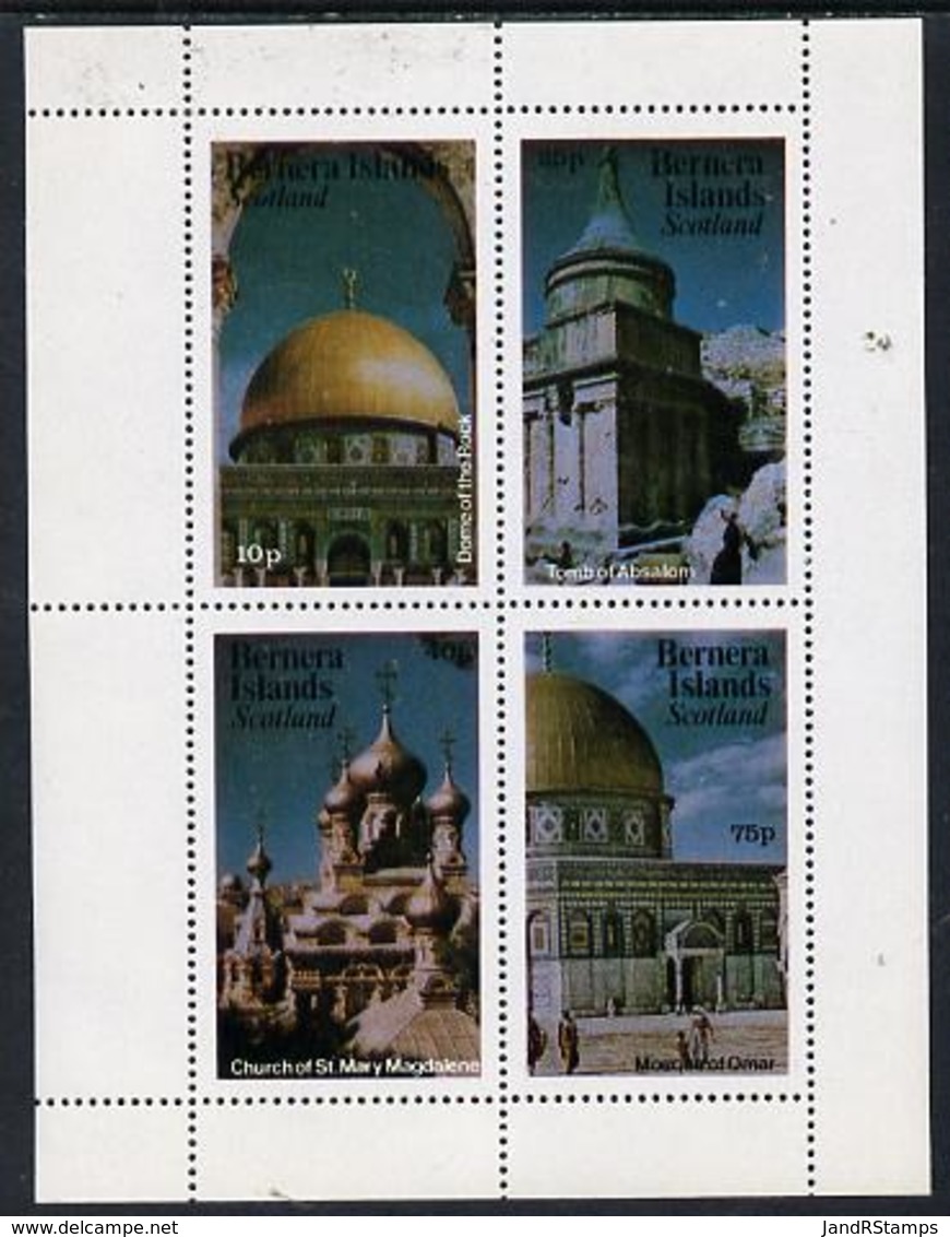 Bernera 1979 Jerusalem Perf  Set Of 4 Values (10p To 75p) Unmounted Mint TOURISM    RELIGION JUDAICA - Local Issues