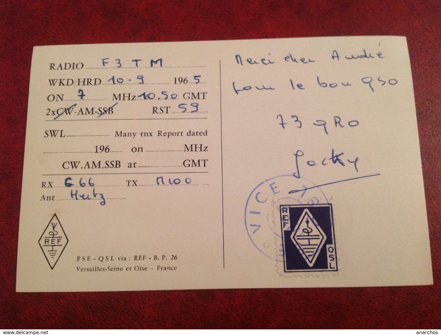 QSL Radio Amateur Jallieu Thollon - Jallieu