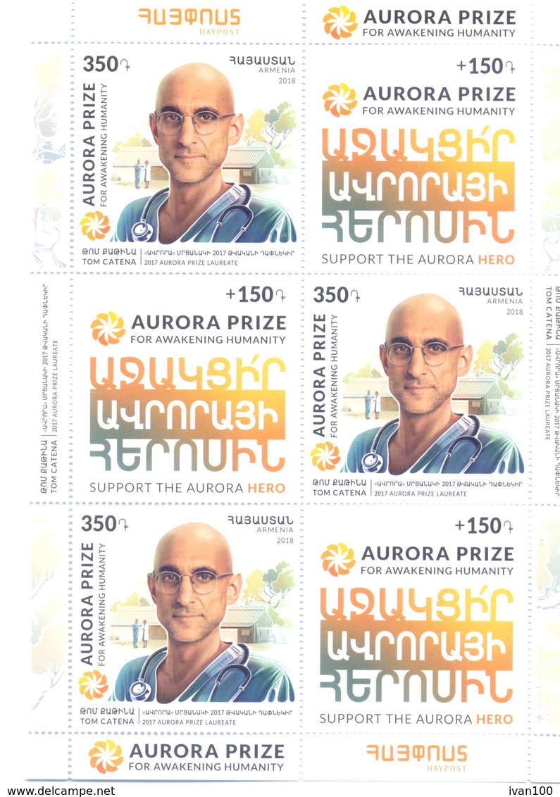 2018. Armenia, Medicine. Surgeon Tom Catena, Sheetlet, Mint/** - Armenia