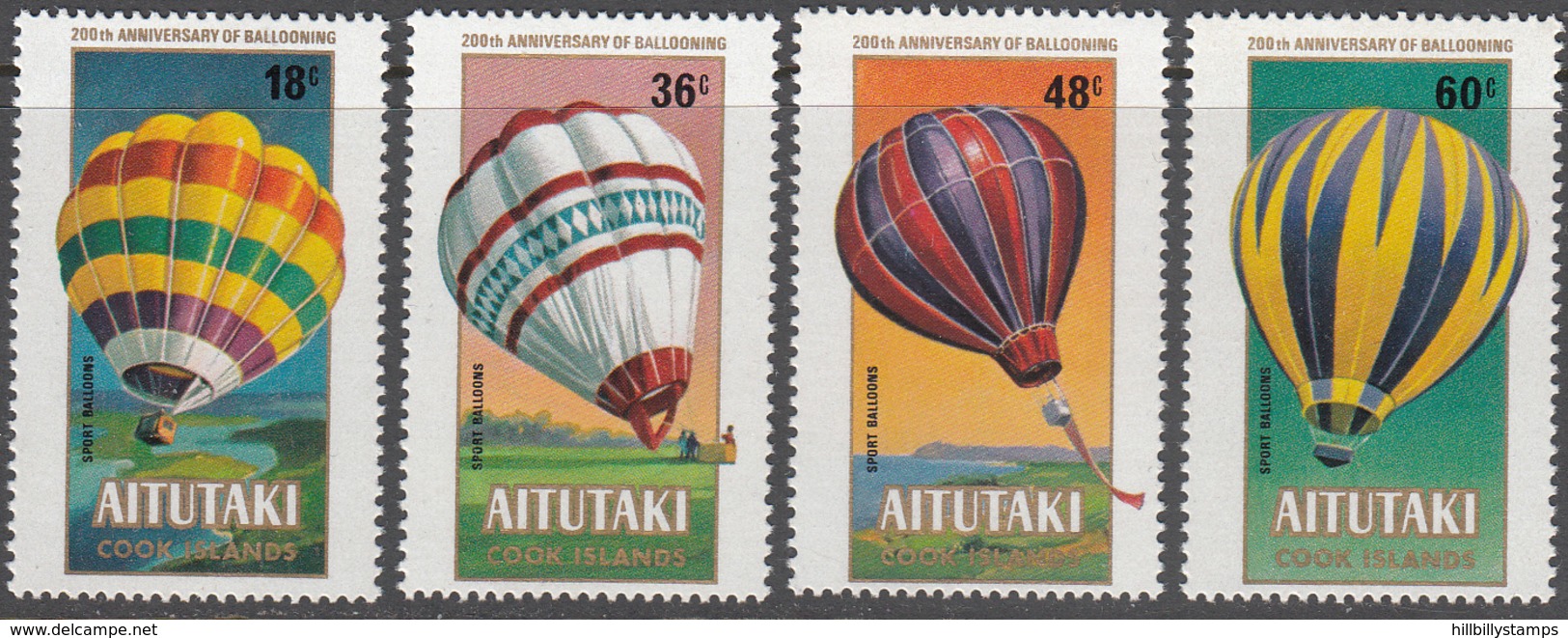 AITUTAKI    SCOTT NO. 288-91    MNH      YEAR  1983 - Aitutaki