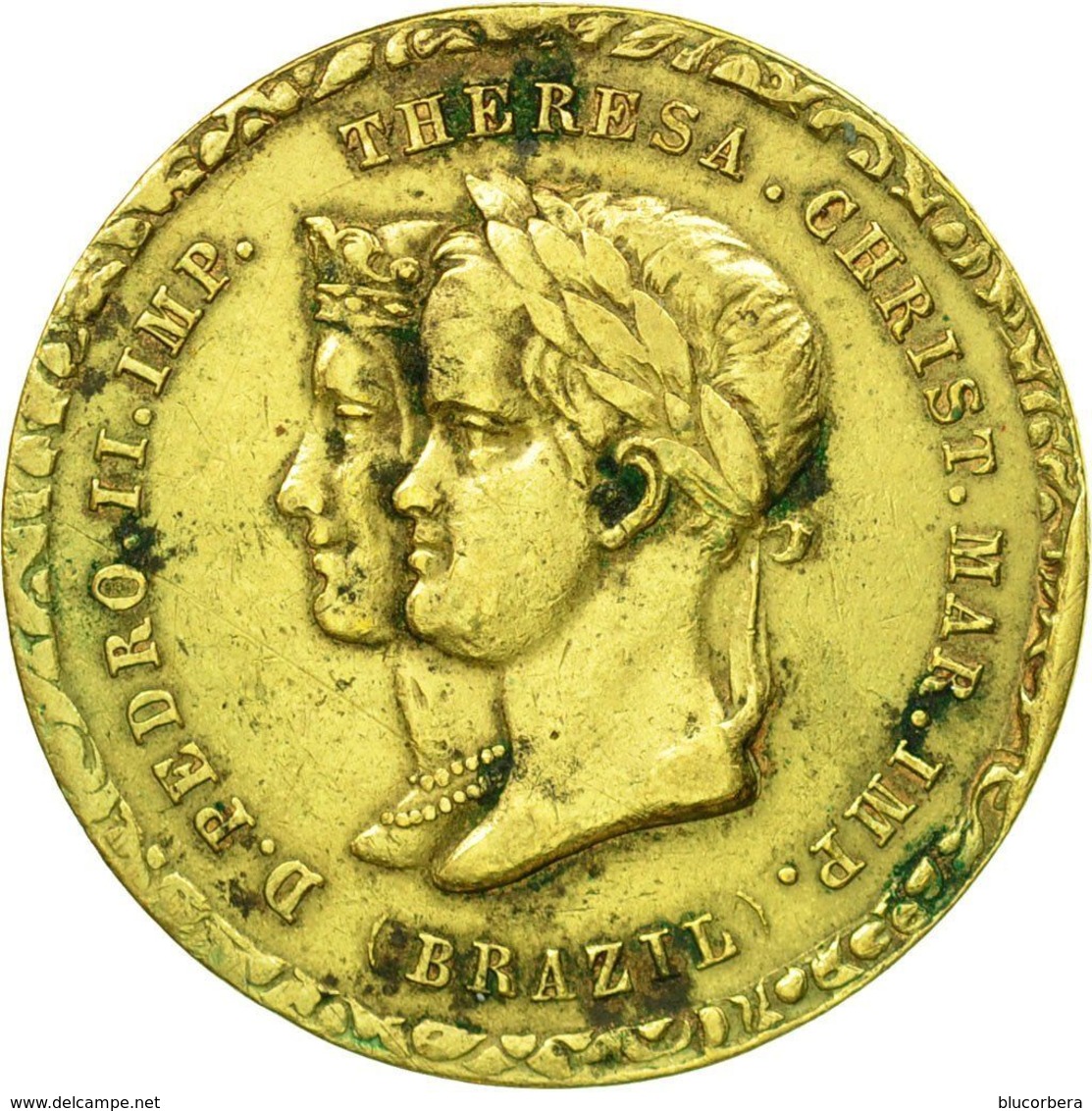 1849 NOZZE IMPERATORE PEDRO II BRASILE E TERESA CRISTINA DI BORBONE - RARISSIMA - Royal/Of Nobility