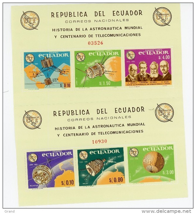 Equateur 1966-UIT-Lunik-Early Bird-MI B 15/17***MNH Dentelé - Zuid-Amerika