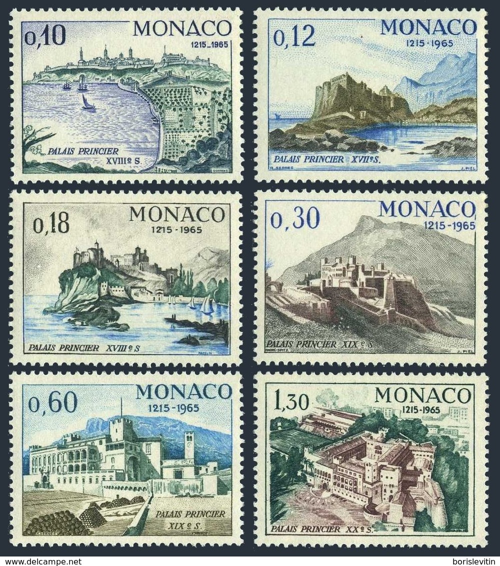 Monaco 618-623,MNH.Michel 812-817. Palace Of Monaco-750,1966.Views,Ships. - Castles