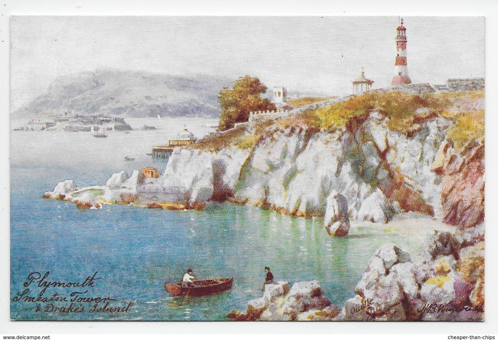 Plymouth - Smeaton Tower & Drake's Island - Wimbush - Tuck Oilette 7506 - Plymouth
