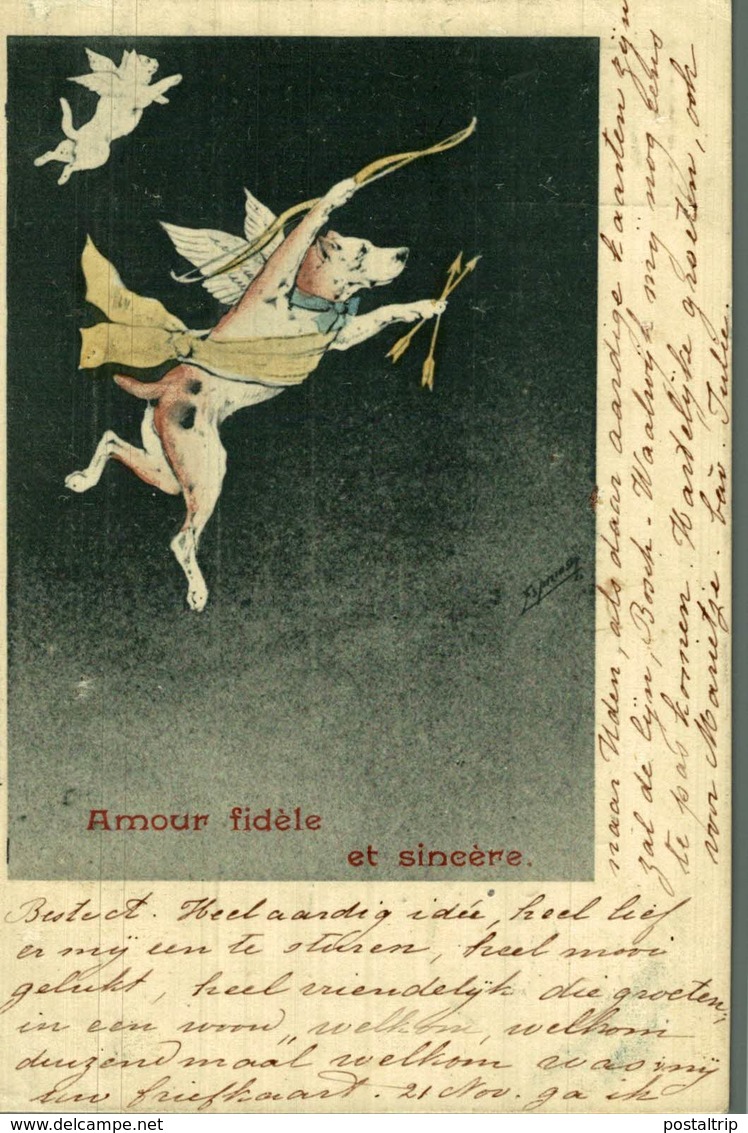 AMOUR FIDELE ET SINCER    Art Nouveau  Illustrateur SINCERE - Otros & Sin Clasificación