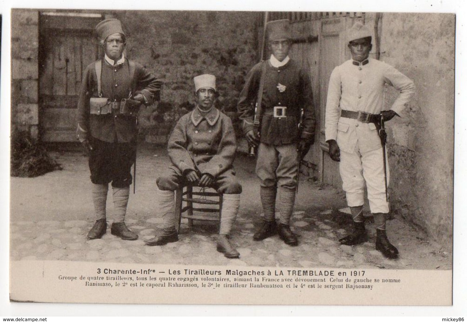 LA TREMBLADE --1912--Les Tirailleurs Malgaches.................. - La Tremblade