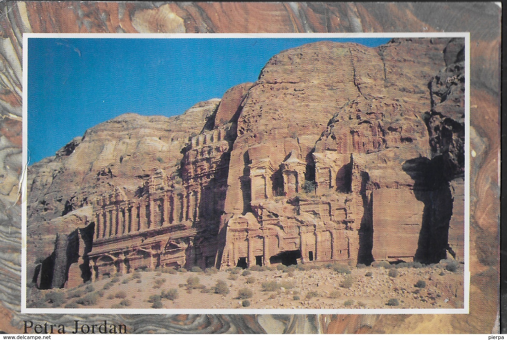 GIORDANIA - PETRA - VIAGGIATA 1996 FRANCOBOLLO ASPORTATO - Jordanien