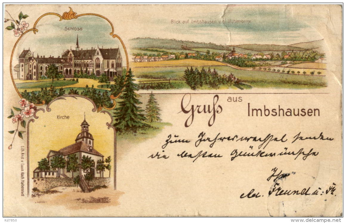 Gruss Aus Imbshausen B. Northeim Litho 1898 - Sonstige & Ohne Zuordnung