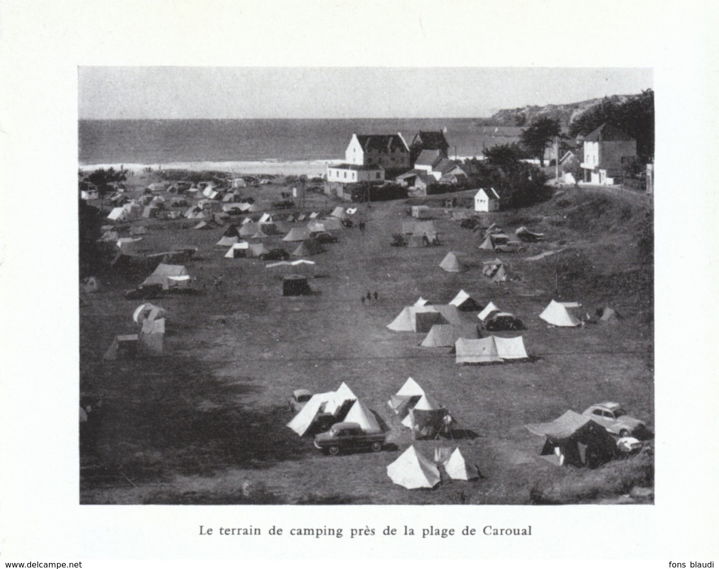 1958 - Iconographie - Erquy (Côtes-d'Armor) - Le Camping Et La Plage De Caroual - FRANCO DE PORT - Non Classés