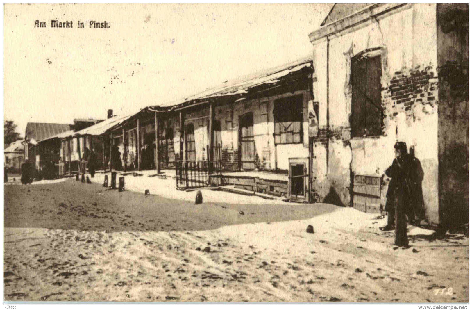 Am Markt In Pinsk Feldpost 1918 - Weißrussland