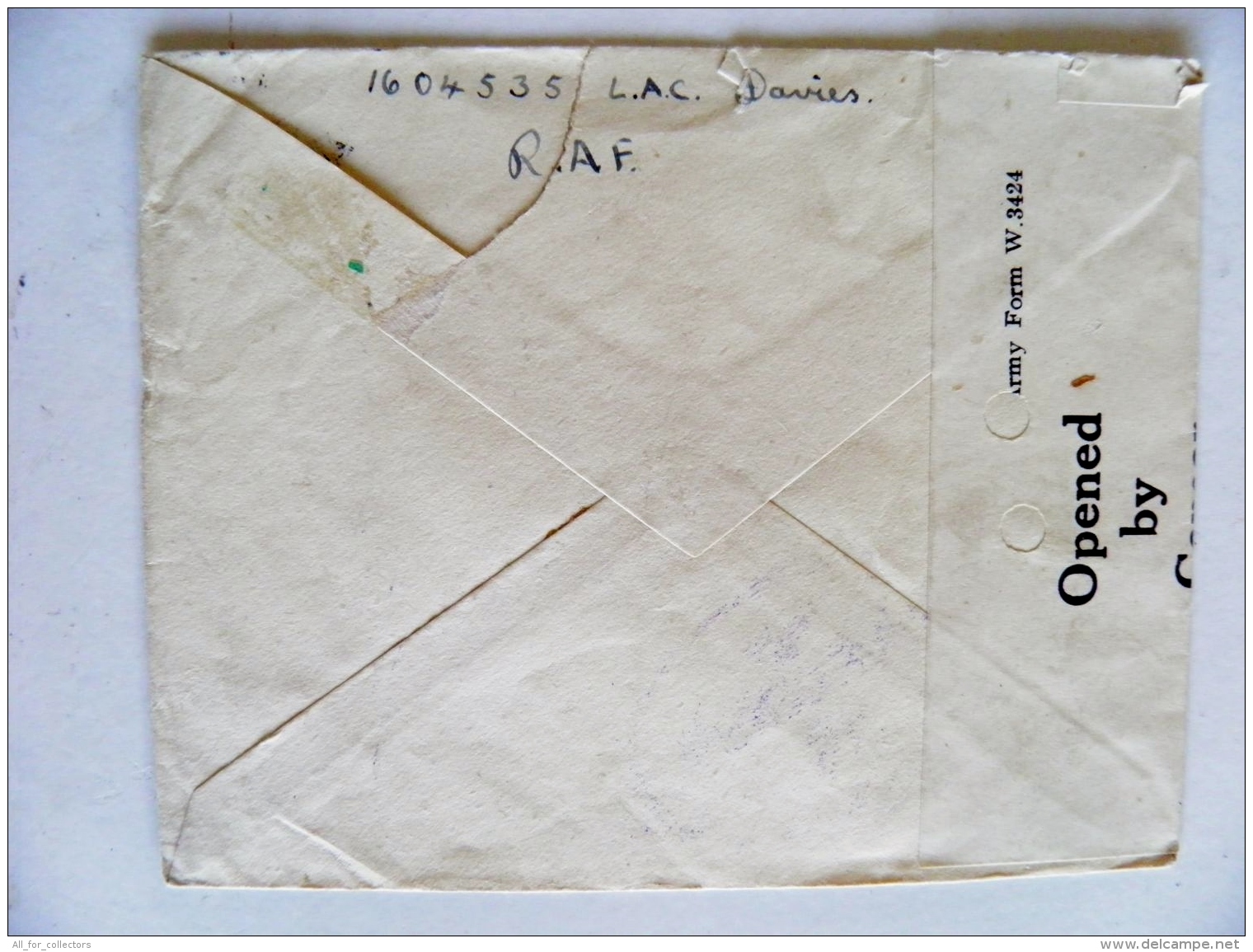 Cover 1944 WwII Special Cancel R.A.F. Censor 85 - Cartas & Documentos