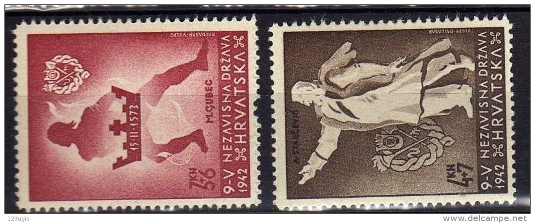 Kroatien (NDH) 1942 Mi 91-92 ** [200616XVI] - Croazia