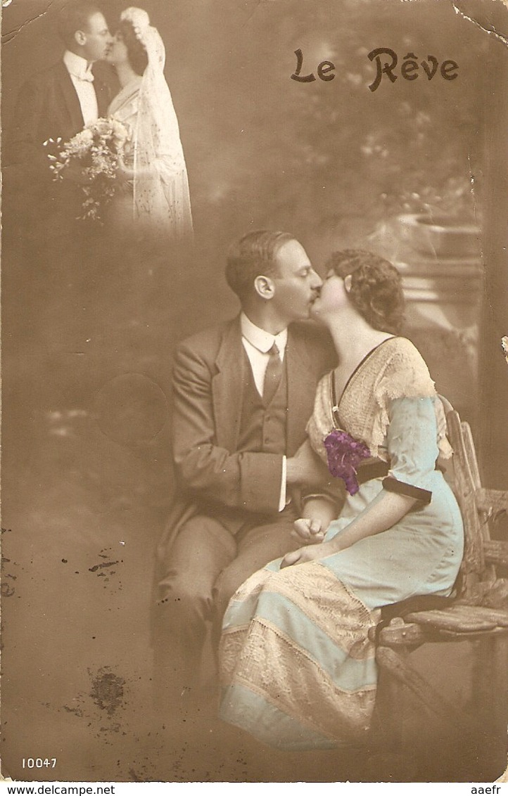 CPA Colorisée France 1913 - Jeune Couple, Rêve De Mariage - Noces