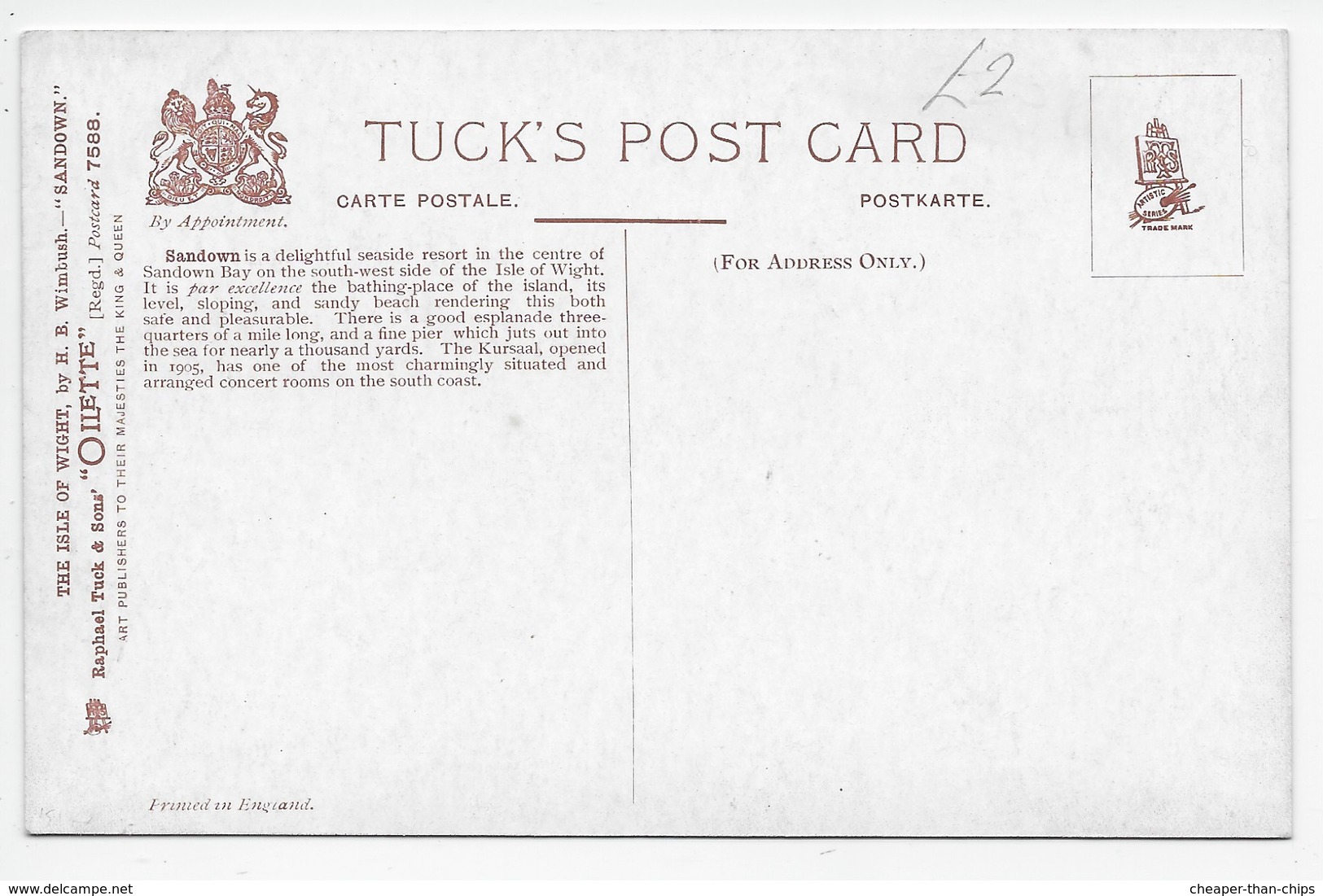 Sandown I.O.W. - Wimbush - Tuck Oilette 7588 - Sandown