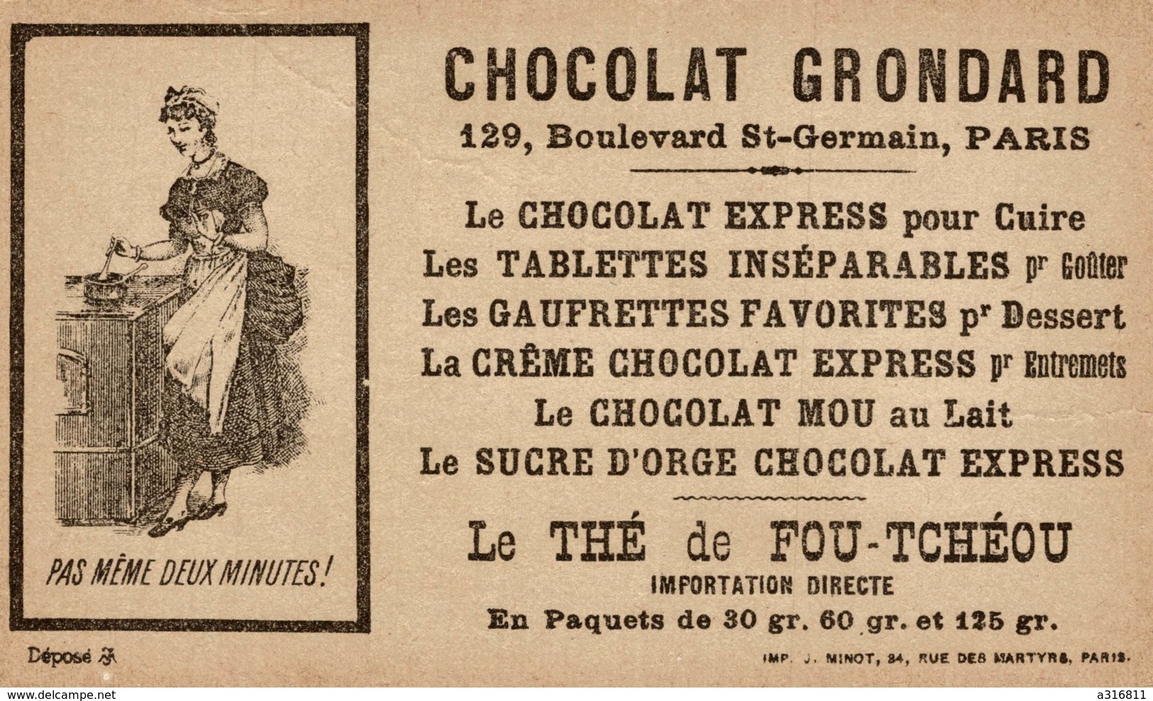 CHOCOLAT GRONDARD - Autres & Non Classés