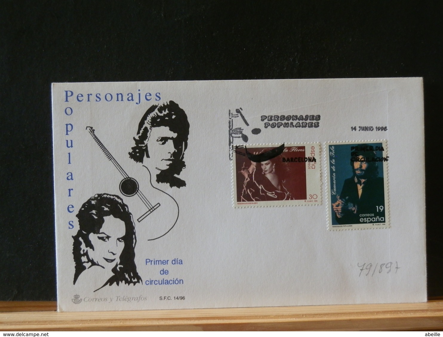 79//897   FDC ESPAGNE - Musique