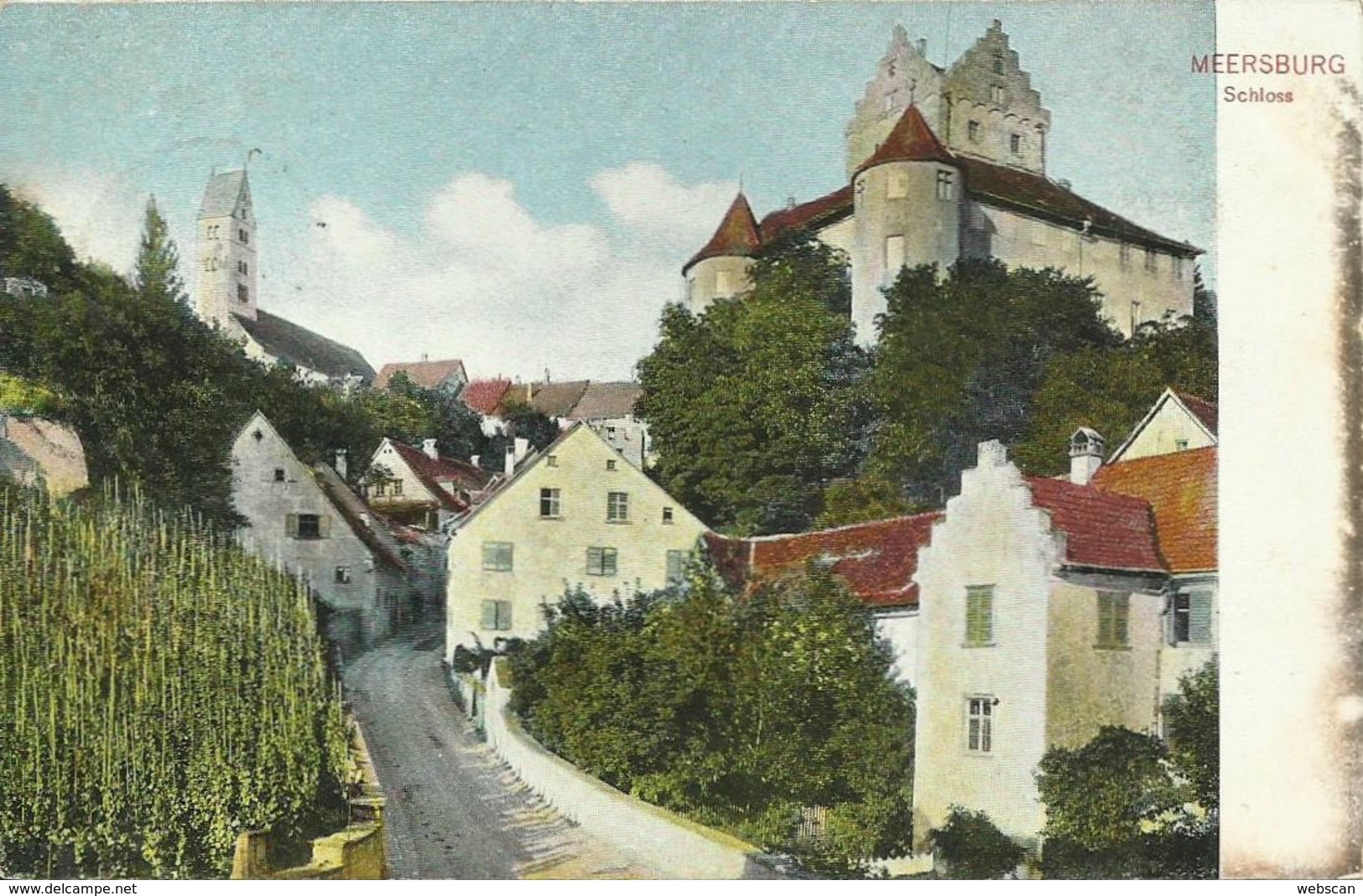 AK Meersburg Bodensee Ortsansicht Autochrom 1911 #04 - Meersburg