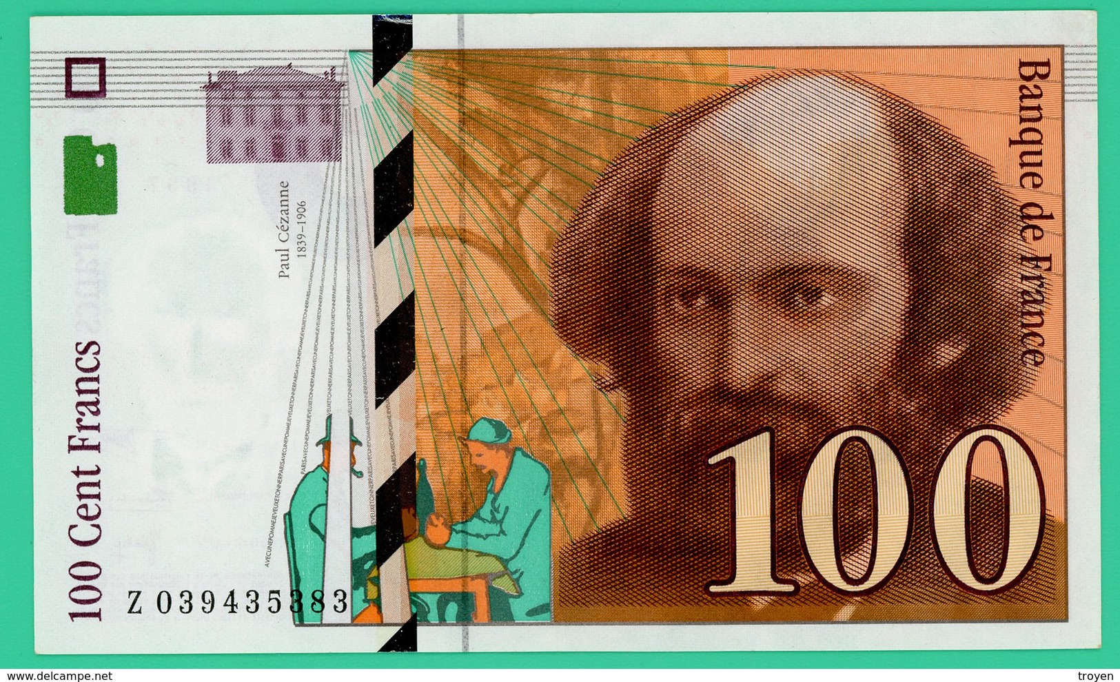 100 Francs - France -  Sézanne - 1997 - N° Z039435383 -  Neuf  - - 100 F 1997-1998 ''Cézanne''