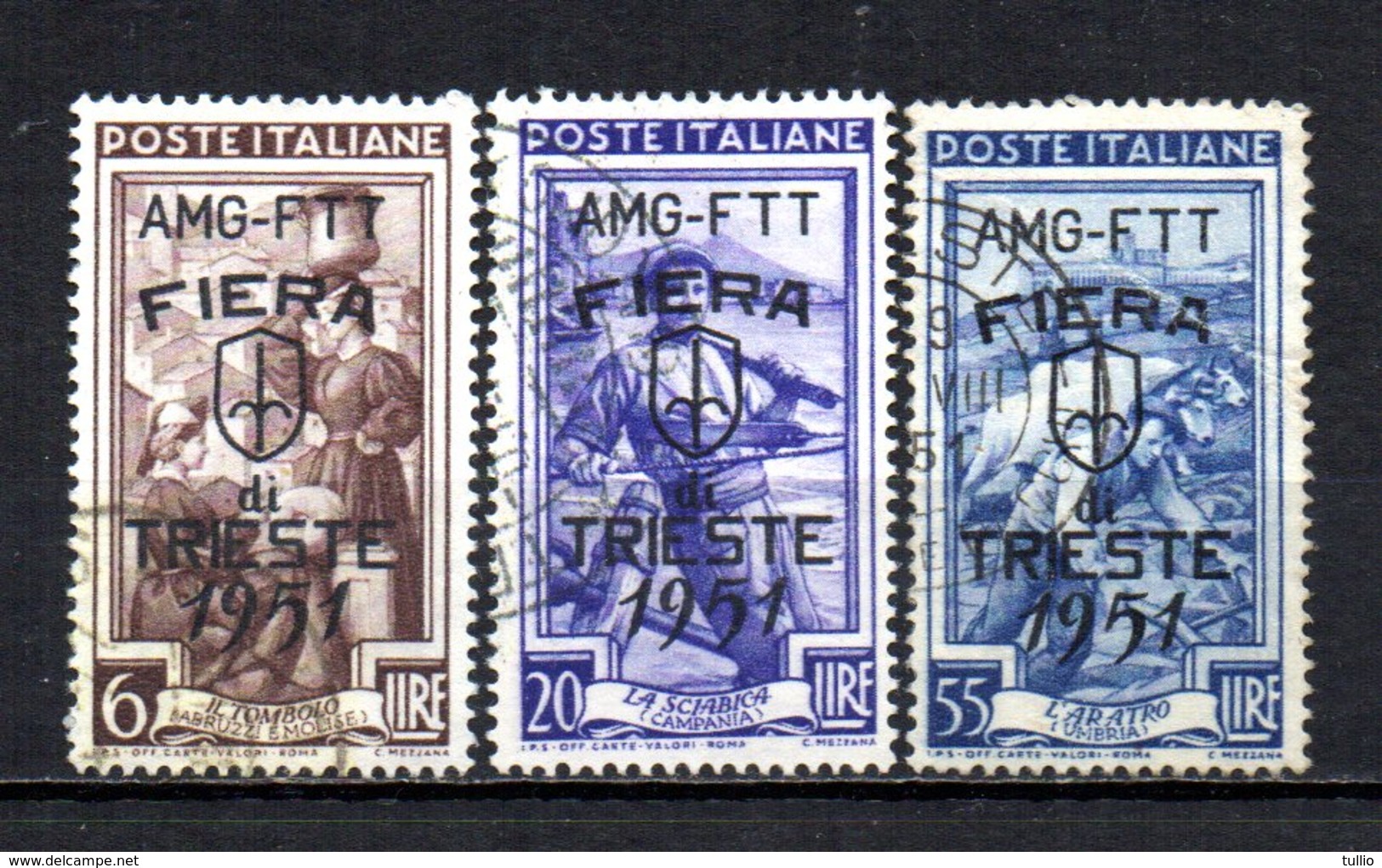 ITALIA TRIESTE 1951 CANCELLED, - Oblitérés