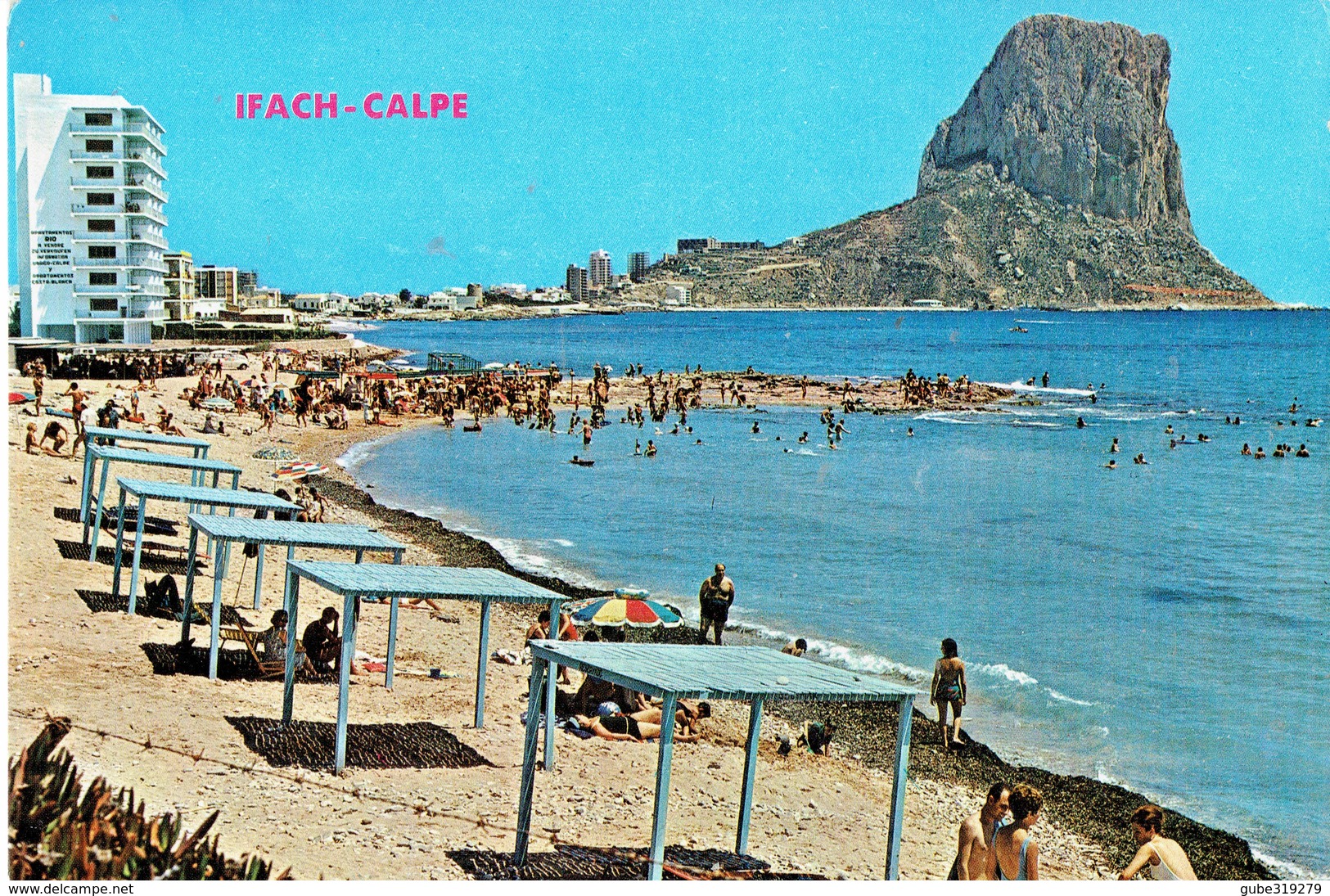 SPAIN 1976 - POSTCARD CALPE - IFACH  BEACH AND IFAC ROCK MAILED TO BISSENDORF (GERMANY) W 1 ST 7 PTAS REF 7008 - Other & Unclassified