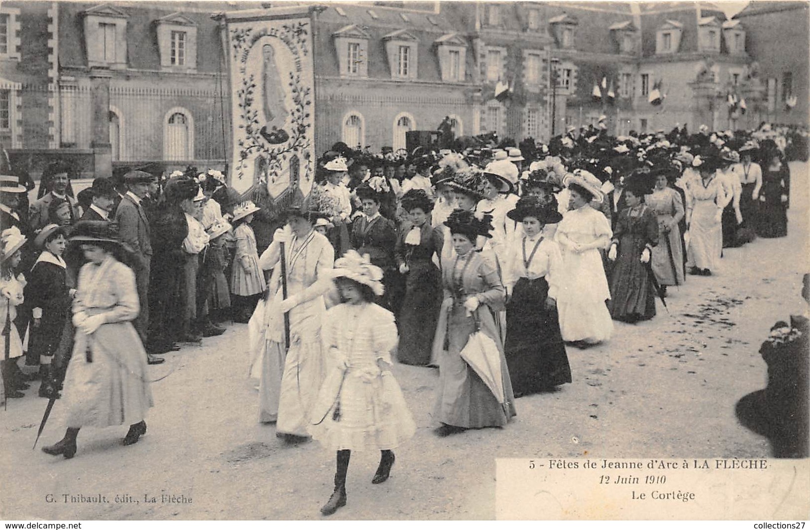 72-LA-FLÊCHE- FÊTES DE JEANNE D'ARC , 12 JUIN 1910- LE CORTEGE - La Fleche