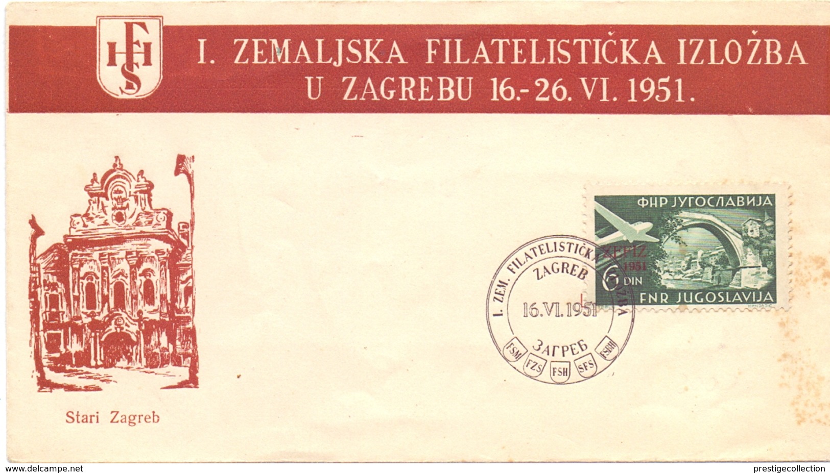 JUGOSLAVIJA 1951 COVER FILATELIC ZAGREB    (SET1800102) - Prephilately