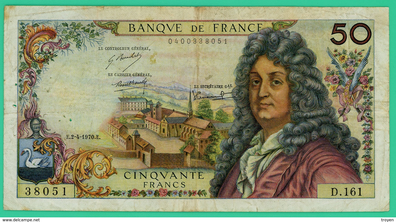 50 Francs - France -  Racine  - N° D.161 38051 / E.2-4-1970.E. - TTB - 50 F 1962-1976 ''Racine''