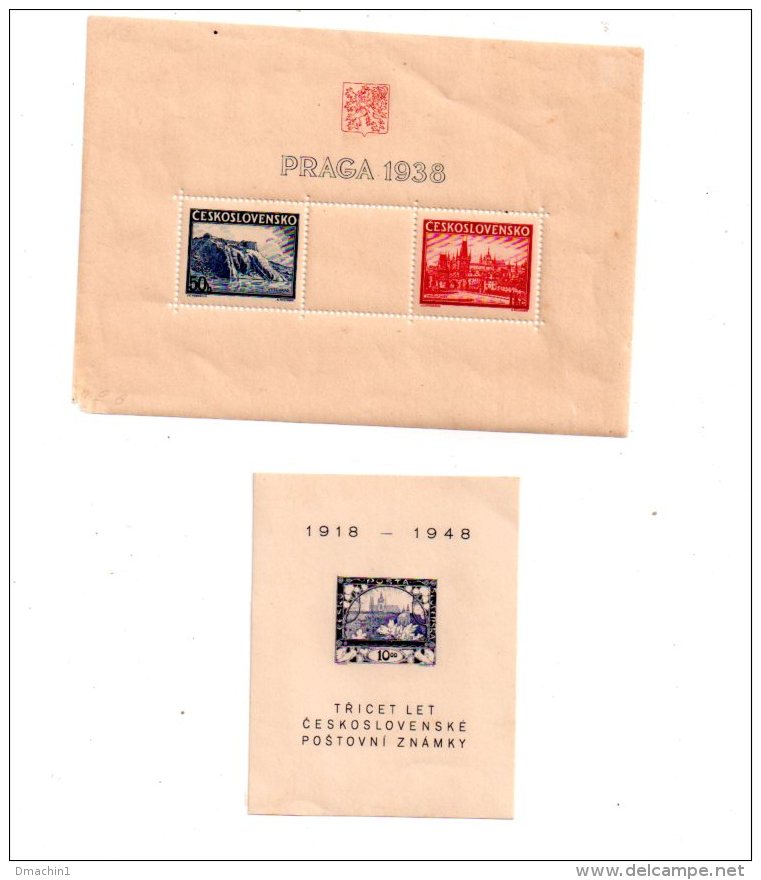 Un Petit Lot De Timbres (Allemagne Oblitéré) Et Quelques Feuillets ( Andorre Et Tchécoslovaquie)- Voir état - Vrac (max 999 Timbres)