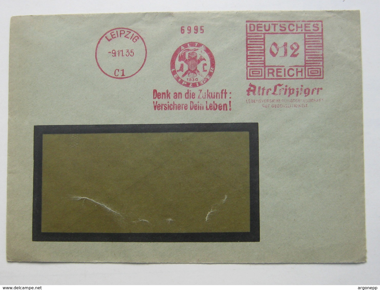 1935 , LEIPZIG   , Glasklarer Firmen - Freistempel  Auf  Brief - Briefe U. Dokumente