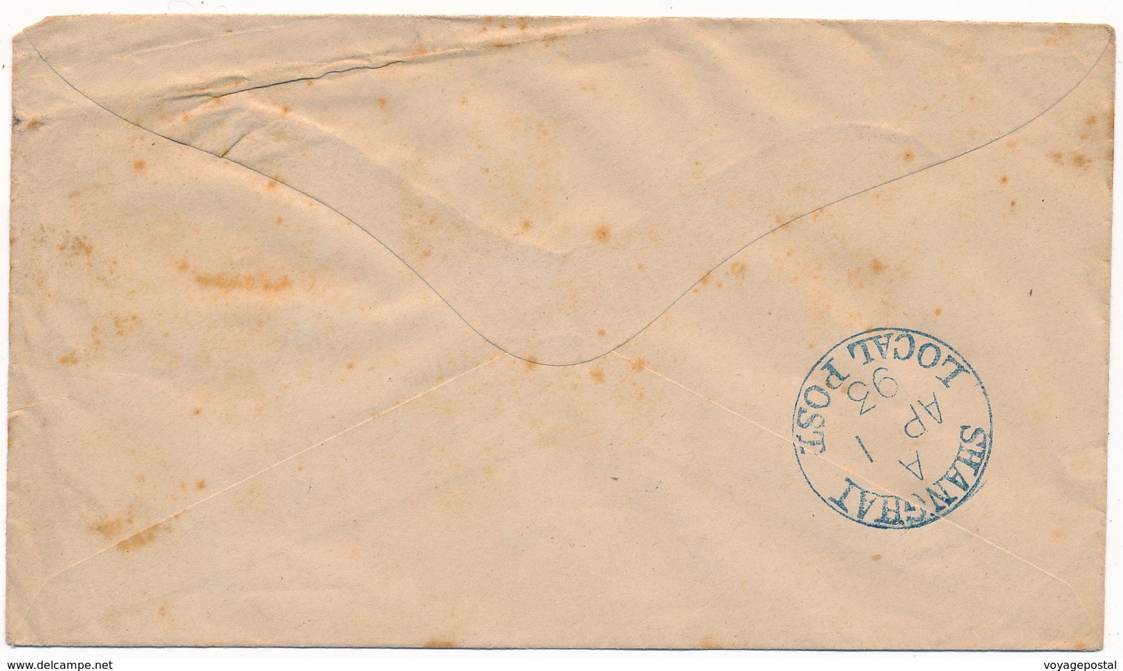 Lettre Chine Shanghai Local Post Griffe To Pay Pour Le Baron De Gunzburg China - Storia Postale