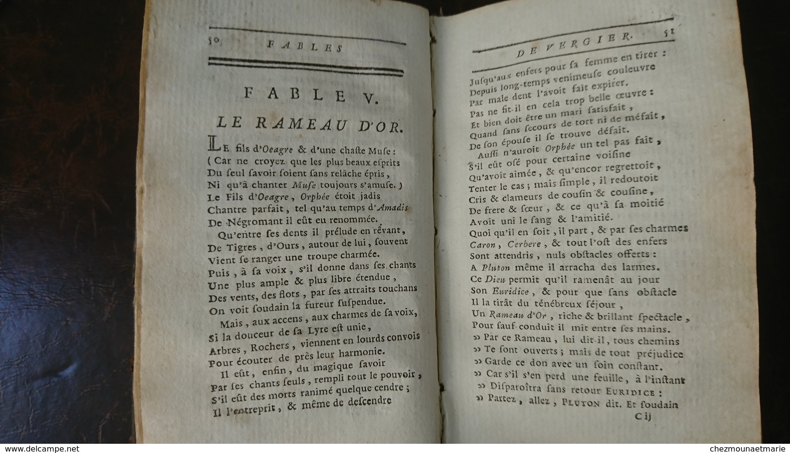 OEUVRES FABLES DE VERGIER TOME 1 LONDRES 1780 - LIVRE 263 PAGES 12.5 X 7.5 CM 110 GRAMMES