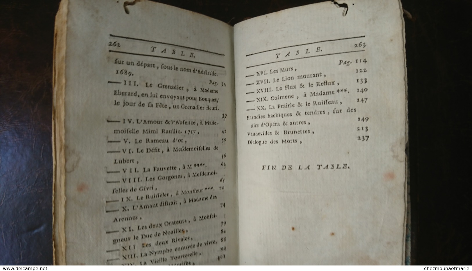 OEUVRES FABLES DE VERGIER TOME 1 LONDRES 1780 - LIVRE 263 PAGES 12.5 X 7.5 CM 110 GRAMMES