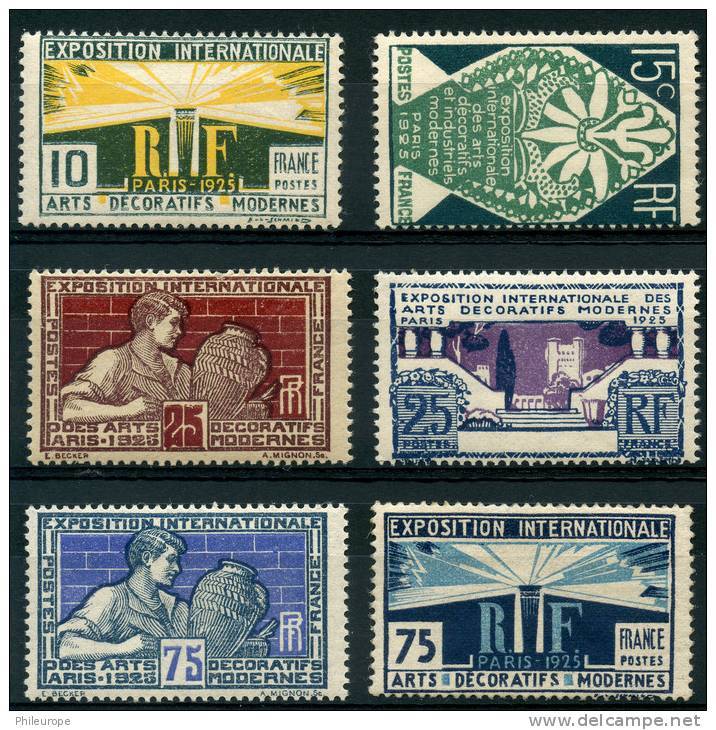 France (1924) N 210 à 215 ** (Luxe) - Neufs