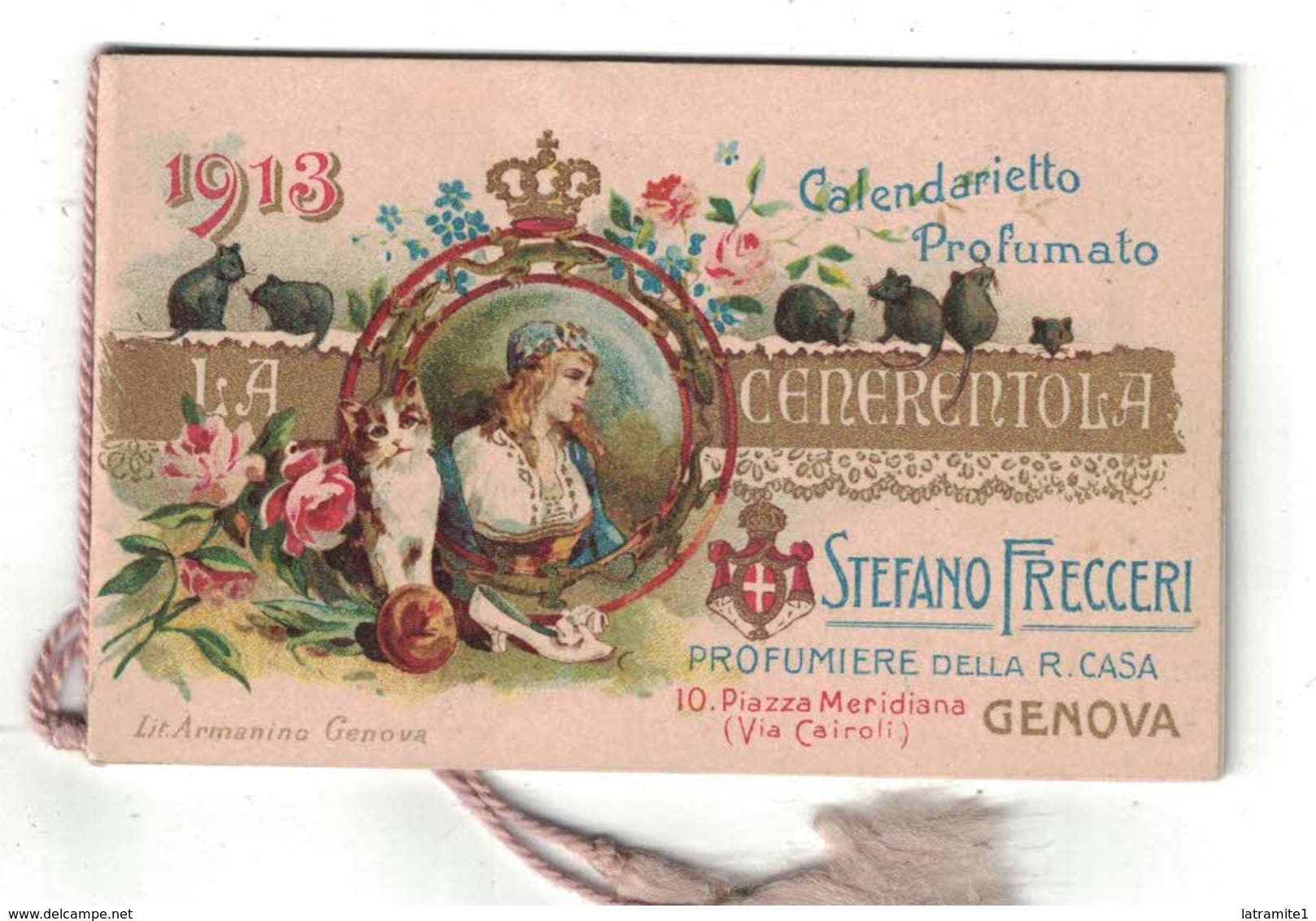 CALENDARIETTO   STEFANO FRECCERI  1913  CENERENTOLA - Altri & Non Classificati