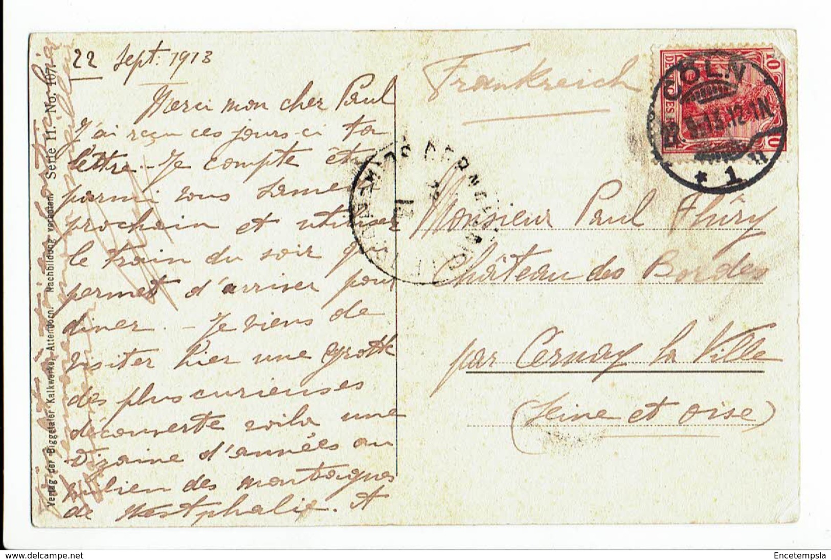 CPA - Carte Postale -Allemagne - Attendornner -Tropfsteinhöle Ruhmshalle-1913-  S 2311 - Ascheberg