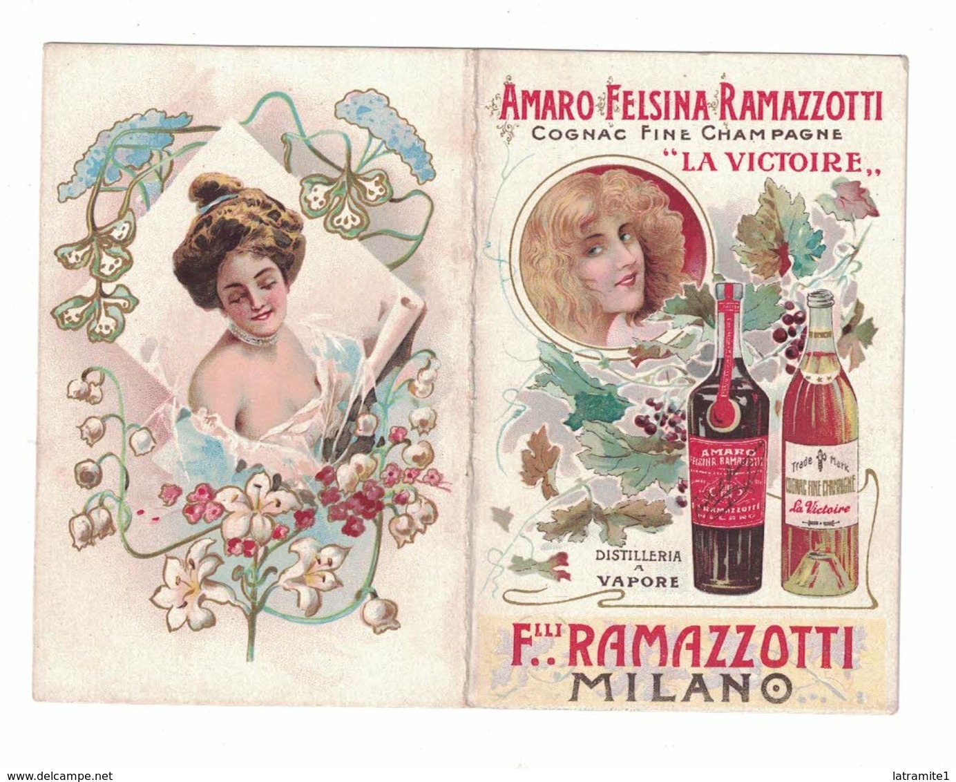 CALENDARIETTO 1904  SEMESTRINO  AMARO FELSINA RAMAZZOTTI MILANO - Altri & Non Classificati