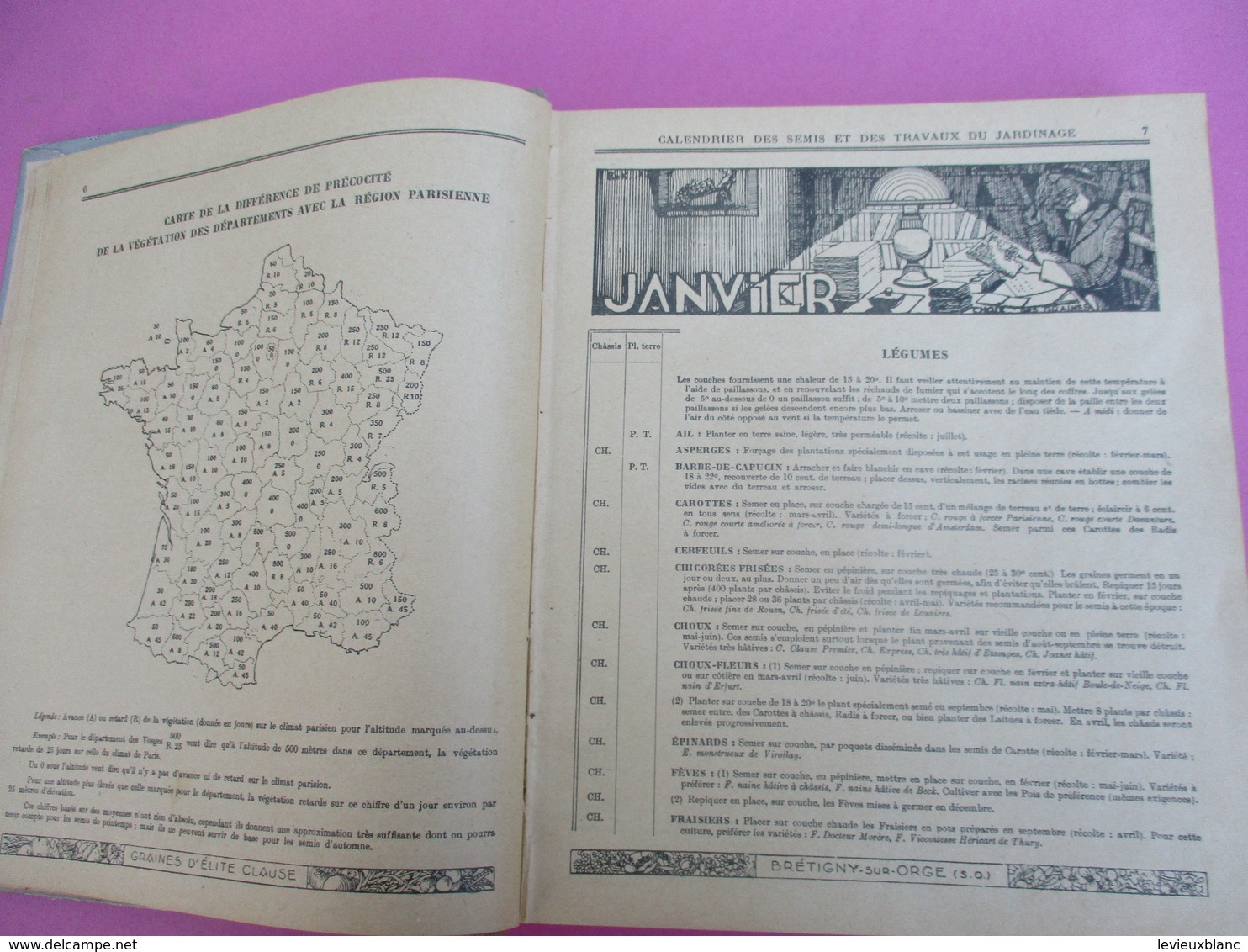 Guide CLAUSE/ 10éme Edition /Traité Des Travaux Du Jardinage/BRETIGNY Sur ORGE/ S & O /Pichon/ Diéval/ 1935      CAT240 - Garten