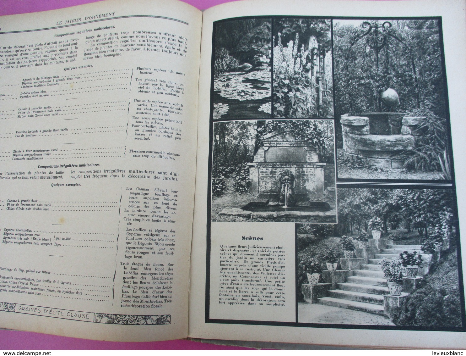 Guide CLAUSE/ 10éme Edition /Traité des Travaux du Jardinage/BRETIGNY sur ORGE/ S & O /Pichon/ Diéval/ 1935      CAT240
