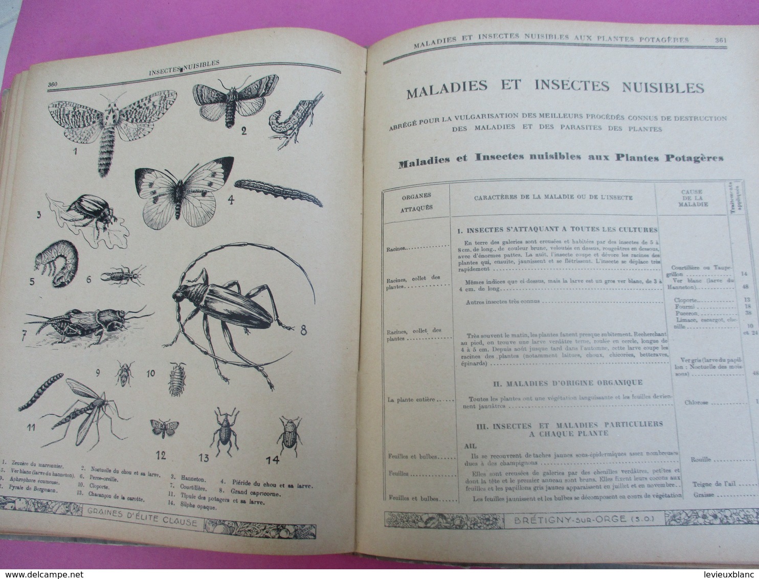 Guide CLAUSE/ 10éme Edition /Traité des Travaux du Jardinage/BRETIGNY sur ORGE/ S & O /Pichon/ Diéval/ 1935      CAT240