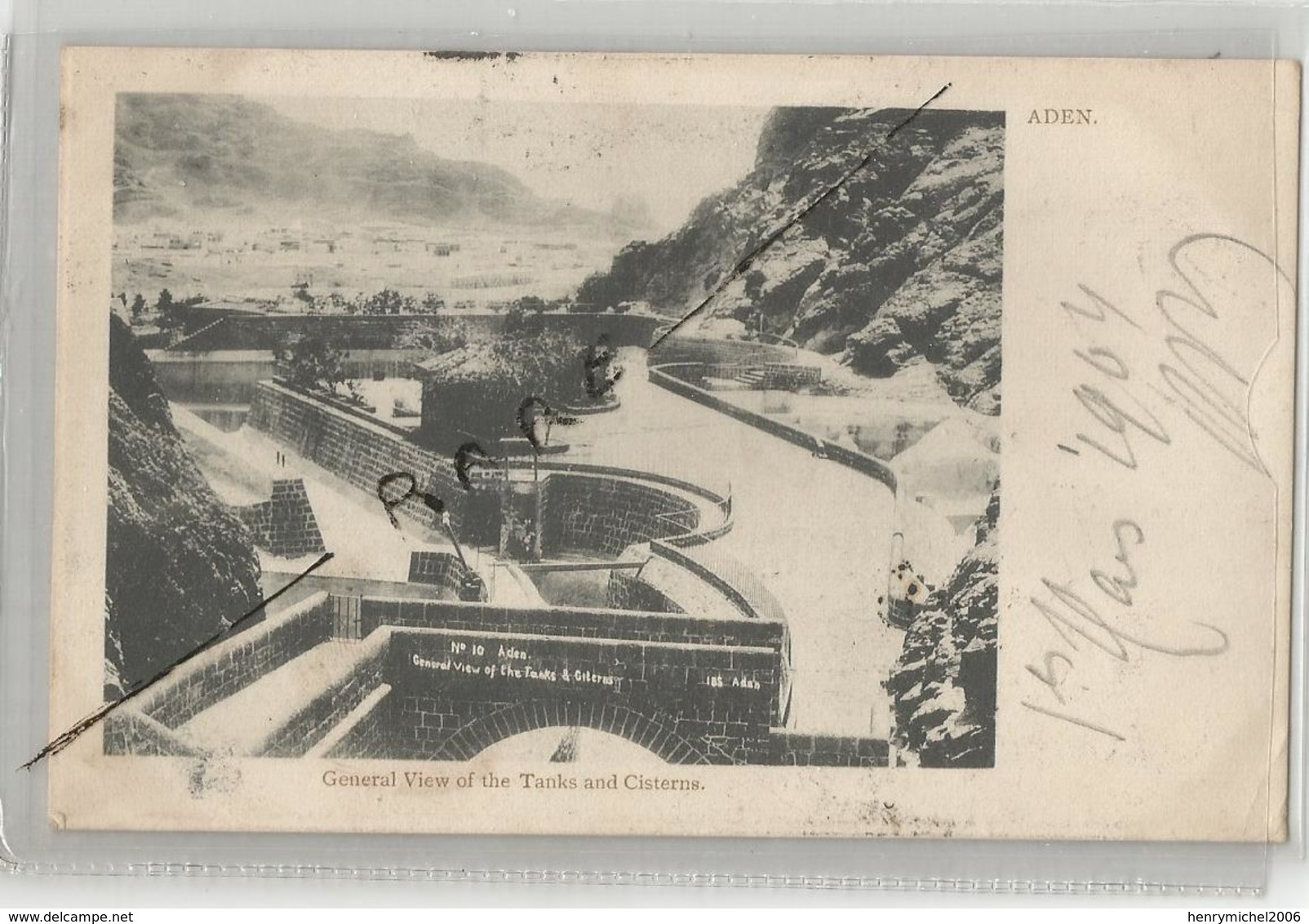 Cpa Aden Yemen General View The Tanks And Cisterns 1904 - 2scans - Yémen