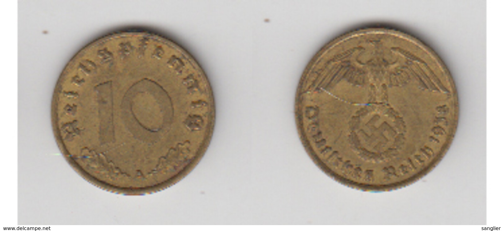 10 REICHPFENNIG 1939 G - 10 Reichspfennig