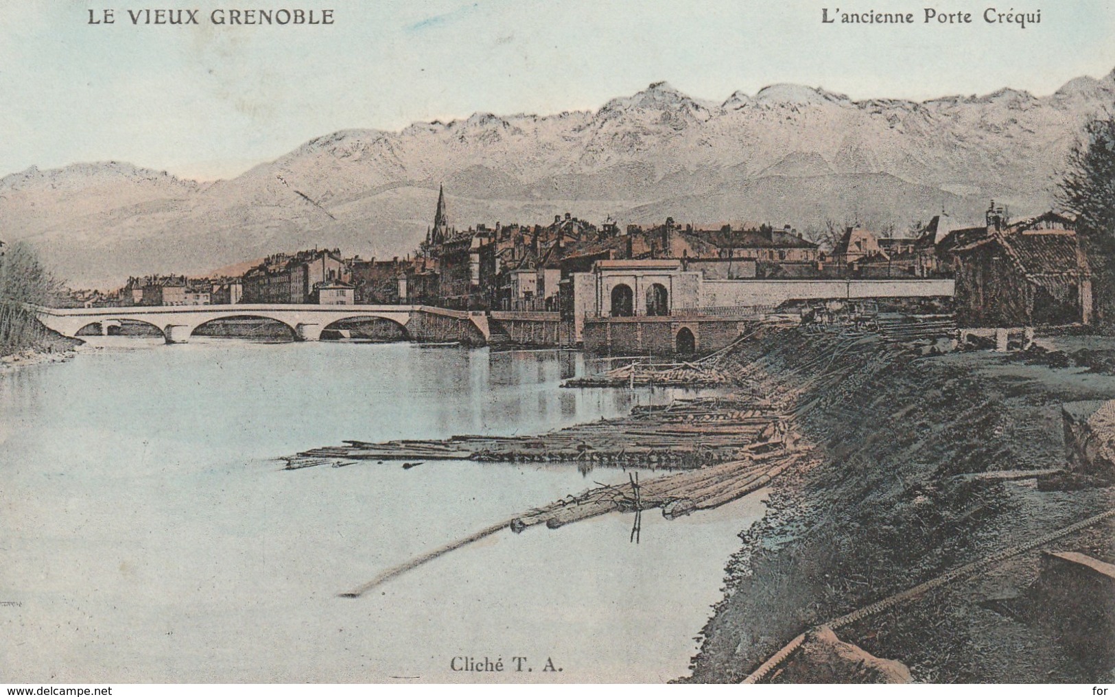 Isére : GRENOBLE : Le Vieux Grenoble - L'ancienne Porte Créqui ( Colorisée ) - Grenoble