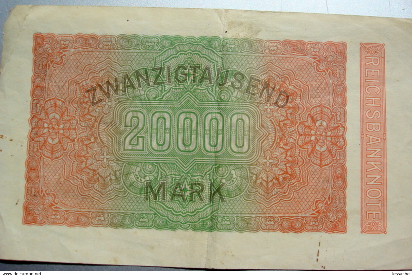 REICHSBANKNOTE, BILLET ALLEMAND 1923 - 20.000 Mark