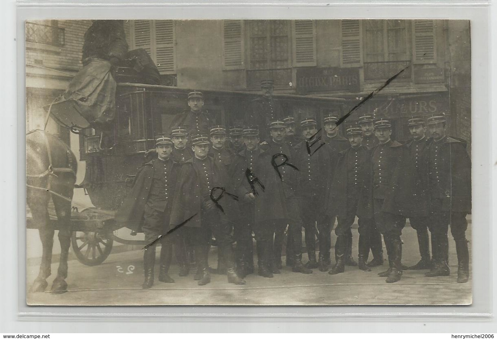 Paris 05 Diligence A La Place Ste Sainte Germaine élèves De Polytechnique Carte Photo Animée Militaires - Arrondissement: 05