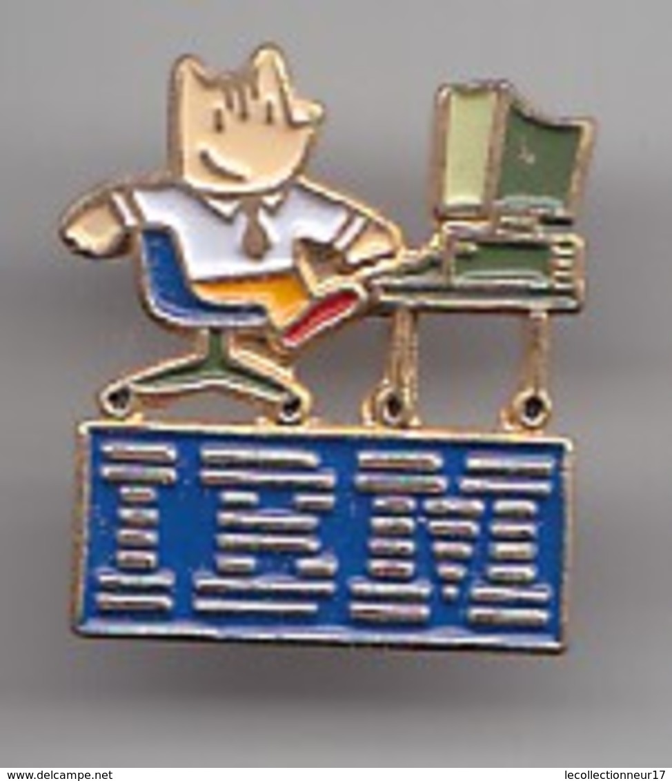 Pin's IBM  Ordinateur Mascotte Cobi Réf 4657 - Informatique