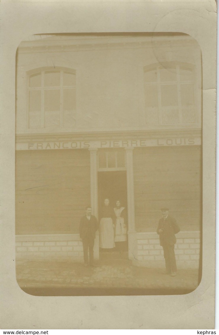 SAINT-LEGER : TRES RARE CARTE PHOTO -Maison Francois - Pierre Louis - Confection - Mercerie - Cachet De La Poste 1911 - Saint-Leger