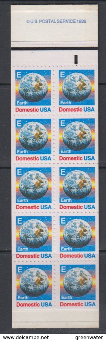 USA 1988 Earth / Domestic Complete Booklet 20 Stamps (open) ** Mnh (40746D) - 1981-...