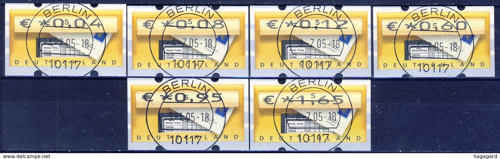 +G2007. BRD 2005. Michel 5, 8 Items, Cancelled - Maschinenstempel (EMA)